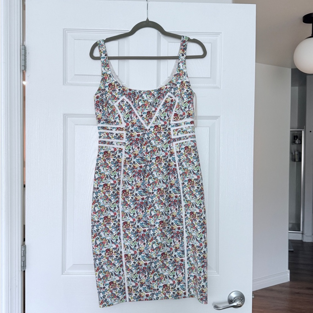 New Versace Multicolor Floral Knee Length Dress